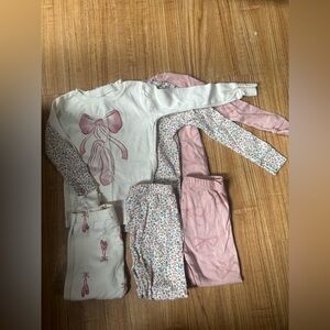 Carter's Pink and Cream Bow Pajama Set